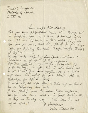 Lot 2328, Auction  120, Hasenclever, Walter, 4 Briefe an Tilla Durieux