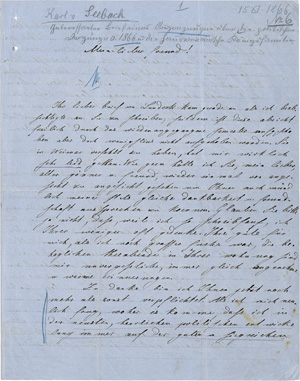 Lot 2421, Auction  120, Seebach, Karl von, Brief über den Krieg 1866