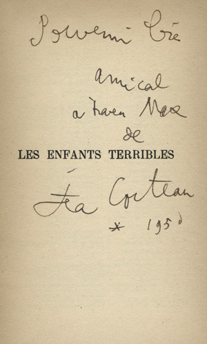 Lot 3292, Auction  120, Cocteau, Jean, Les enfants terribles (Widmungsexemplar)