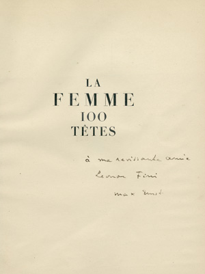 Lot 3351, Auction  120, Ernst, Max, La femme 100 têtes