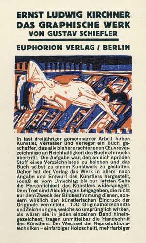 Lot 3529, Auction  120, Kirchner, Ernst Ludwig, Werbeblatt zu G. Schiefler: Das graphische Werk