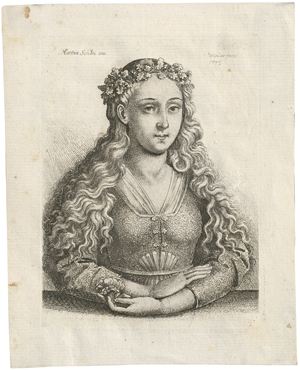 Lot 5131, Auction  120, Hollar, Wenzel, Die Frau mit dem Eichenkranz