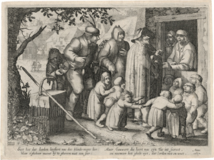 Lot 5276, Auction  120, Visscher, Claes Jansz., Der Drehorgelspieler; Der Leprosenumzug am kupfernen Montag