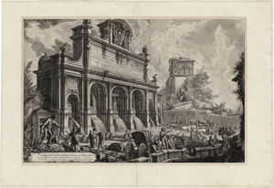 Lot 5344, Auction  120, Piranesi, Giovanni Battista, Veduta del Castello dell'Acqua Paola sul Monte Aureo