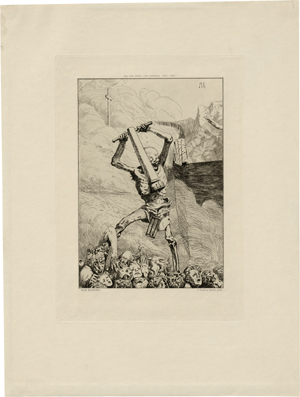 Lot 5484, Auction  120, Klinger, Max, Dritte Zukunft (Der Tod als Pflasterer)