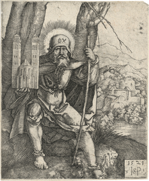 Lot 5518, Auction  120, Beham, Hans Sebald, Hl. Sebald mit dem Kirchenmodell