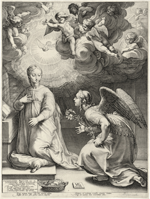 Lot 5577, Auction  120, Goltzius, Hendrik, Die Verkündigung