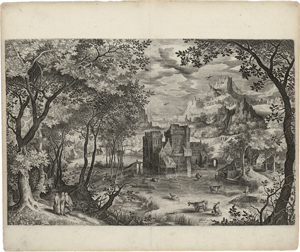 Lot 5634, Auction  120, Londerseel, Jan van, Landschaft mit dem Gang nach Emmaus