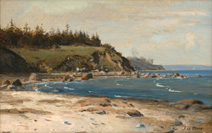 Lot 6169, Auction  120, La Cour, Janus, Küstenpartie mit einem felsigen Sandstrand und Steilküste