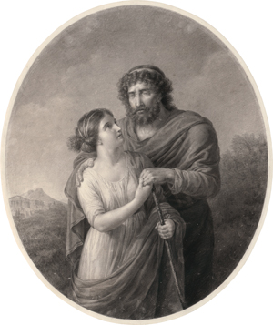 Lot 6701, Auction  120, Rehberg, Friedrich, Der blinde Seher Teiresias wird von seiner Tochter geführt