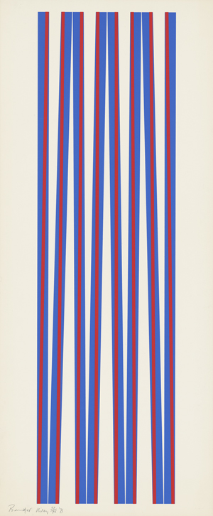 Lot 8200, Auction  120, Riley, Bridget, Untitled (Elongated Triangles 1)