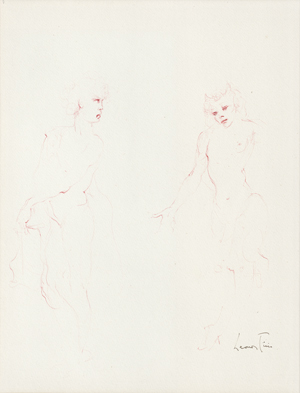 Lot 8216, Auction  120, Fini, Leonor, Theaterszene (Zwei Figuren)