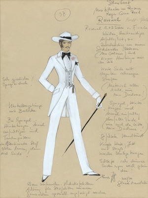 Lot 352, Auction  121, Schröder, Eva-Maria, Gewandstudie eines Mannes in weißem Frack