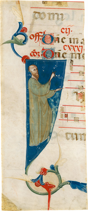 Lot 1003, Auction  121, Initialminiatur, Ganzfigürlicher Prediger im Profil 