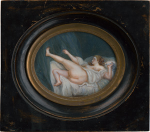 Lot 2260, Auction  121, Erotische Miniatur, Querovale Gouachemalerei