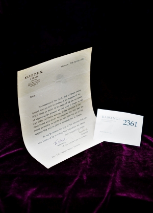 Lot 2361, Auction  121, Capek, Karel, Brief als PEN-Chairman