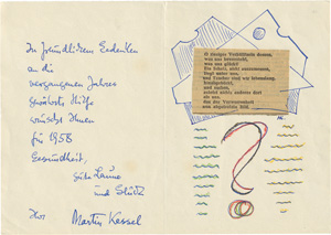 Lot 2391, Auction  121, Kessel, Martin, 4 Briefe u. 1 Briefkarte