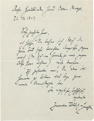 Lot 2394, Auction  121, Klabund (Alfred Henschke), Brief und Postkarte an Fritz Engel