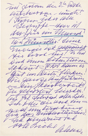 Lot 2406, Auction  121, Mahler-Werfel, Alma, Brief an Delia Reinhardt