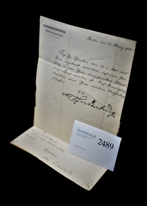Lot 2489, Auction  121, Hindenburg, Paul von, Brief m. U.  1893