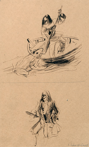 Lot 3439, Auction  121, Schmidt-Caroll, Erna, 7 Handzeichnungen in Federzeichnung