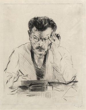 Lot 3456, Auction  121, Slevogt, Max, Selbstbildnis mit Zigarre