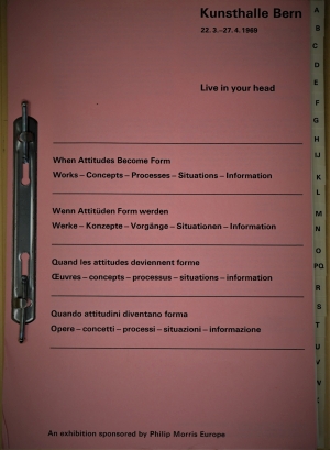 Lot 3473, Auction  121, Szeemann, Harald, When Attitudes Become Form