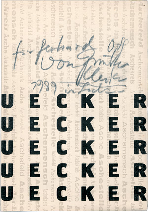 Lot 3488, Auction  121, Uecker, Günther, Nowe Dziela