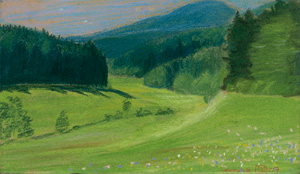 Lot 3603, Auction  121, Taut, Max, "Herrenalb". 2 Gemälde. Ölkreide auf Karton. 1907.