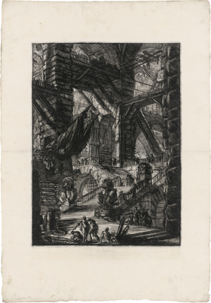 Lot 5276, Auction  121, Piranesi, Giovanni Battista, Der Treppenaufgang mit den Trophäen