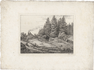Lot 5320, Auction  121, Dahl, Johann Christian Clausen, Die Bauernhütte am Tannenwald