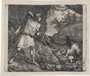 Lot 5365, Auction  121, Russ, Carl, Jupiter bei der Ziege Amalthea