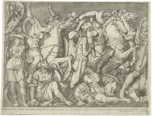 Lot 5434, Auction  121, Beatrizet, Nicolas, Die Amazonenschlacht