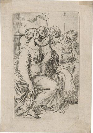 Lot 5458, Auction  121, Cantarini, Simone, Die Heilige Familie mit dem Johannesknaben