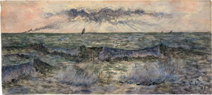 Lot 6792, Auction  121, Ten Cate, Siebe Johannes, Stürmische Meeresküste im Abendlicht