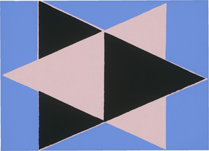 Lot 7267, Auction  121, Glöckner, Hermann, Schwarz und Rosa, ineinander, auf Blau