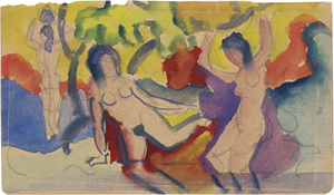 Lot 8036, Auction  121, Macke, August, Drei Badende
