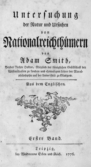 Lot 577, Auction  122, Smith, Adam, Untersuchung der Natur und Ursachen von Nationalreichthümern
