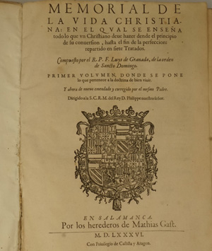 Lot 1352, Auction  122, Granada, Luis de, Memorial de la vida christiana