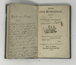 Lot 2174, Auction  122, Kant, Immanuel, Träume eines Geistersehers