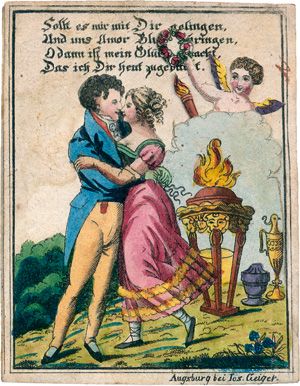 Lot 2209, Auction  122, Soll es mir mit Dir gelingen und Hebelzugbillet, Und uns Amor Blumen bringen