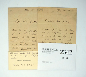 Lot 2342, Auction  122, Wilbrandt, Adolf von, Konvolut Autographen