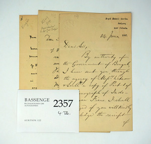 Lot 2357, Auction  122, King, George, 2 Briefe + Beigaben