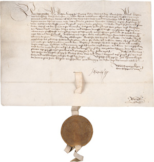 Lot 2389, Auction  122, Wilhelm V., Herzog von Jülich-Kleve-Berg, Lehensbrief 1541