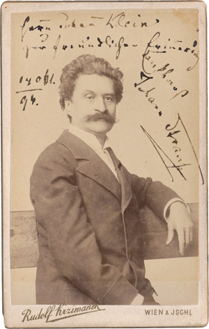 Lot 2500, Auction  122, Strauß, Johann (Sohn), Foto mit Widmung