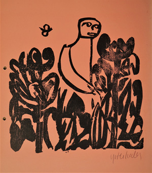 Lot 3140, Auction  122, Grieshaber, HAP, Bernsteinschule - Spendenaufruf (mit 2 sign. Holzschnitten)