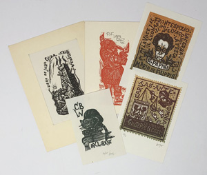 Lot 3636, Auction  122, Italienische Exlibris Sammlung, Exlibris von Luigi Angelini, Armando Baldinelli, Alberto Helios Gagliardo, Horazio Gaigher, Remo Wolf