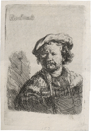 Lot 5175, Auction  122, Rembrandt Harmensz. van Rijn, Selbstbildnis mit der flachen Kappe