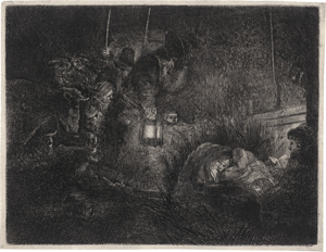 Lot 5177, Auction  122, Rembrandt Harmensz. van Rijn, Die Anbetung der Hirten bei Laternenschein