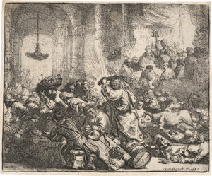 Lot 5179, Auction  122, Rembrandt Harmensz. van Rijn, Christus die Händler aus dem Tempel treibend.
